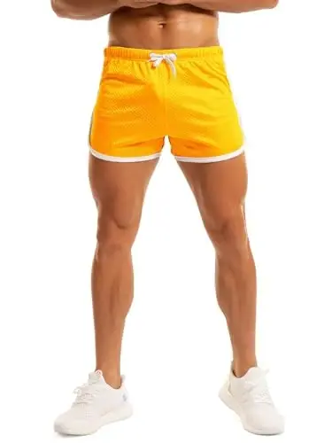 Ouber Men's Fitted Shorts Bodybuilding Workout Gym Running Tight Lifting Shorts - 2