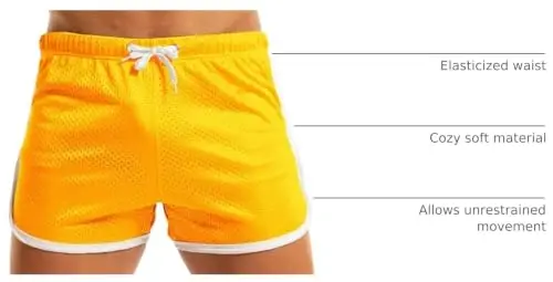 Ouber Men's Fitted Shorts Bodybuilding Workout Gym Running Tight Lifting Shorts - 4