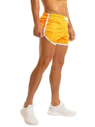 Ouber Men's Fitted Shorts Bodybuilding Workout Gym Running Tight Lifting Shorts - 5