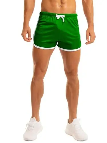 Ouber Men's Fitted Shorts Bodybuilding Workout Gym Running Tight Lifting Shorts - OUBER