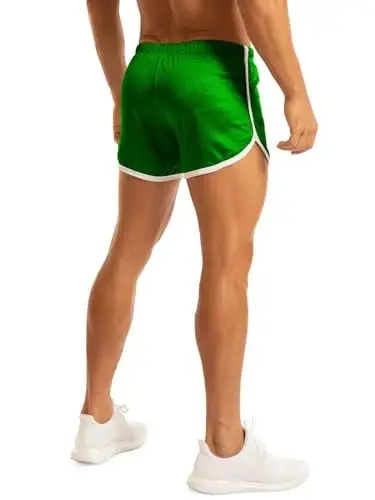 Ouber Men's Fitted Shorts Bodybuilding Workout Gym Running Tight Lifting Shorts - 6