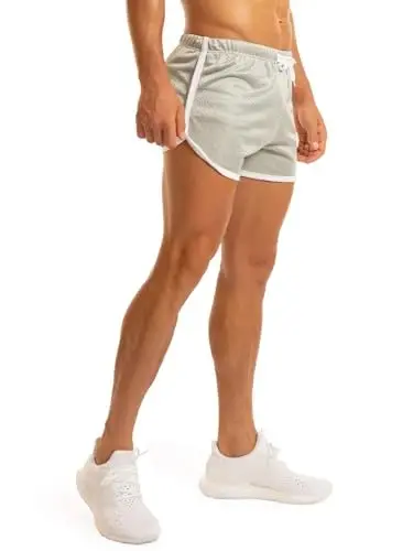 Ouber Men's Fitted Shorts Bodybuilding Workout Gym Running Tight Lifting Shorts - 5