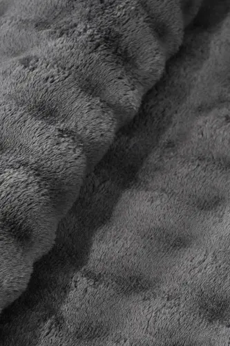Bubble Peluş Kaymaz Taban Yıkanabilir Yumuşak Salon Yatak Odası Halısı Kilim Antrasit - Antrasittyz - 3