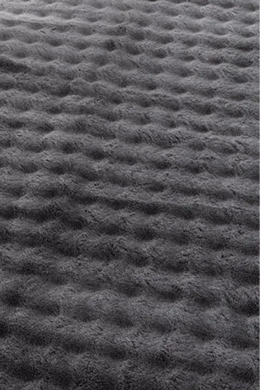 Bubble Peluş Kaymaz Taban Yıkanabilir Yumuşak Salon Yatak Odası Halısı Kilim Antrasit - Antrasittyz - 4