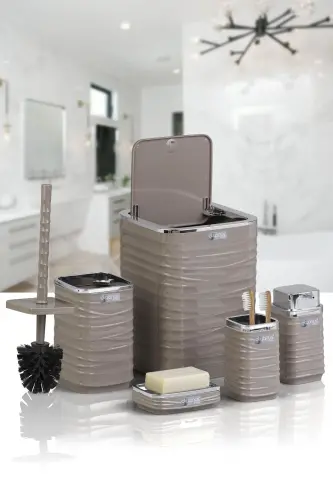 Luna Vizon Kromlu Kare 5'li Banyo Seti 7 LT - Vizon - Krom - 3