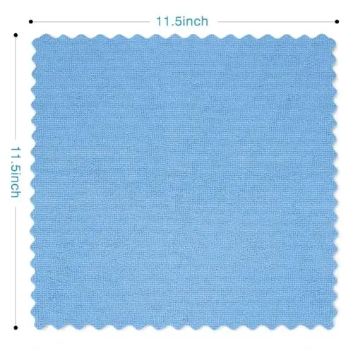 Orighty Microfiber Cleaning Cloth, 400 Pack Highly Absorbent Cleaning Rags, Household Cleaning Supplies, Reusable Microfiber Towels Lint Free Cloths for House, Kitchen, Car Care, 12x12 inch, Blue - 5