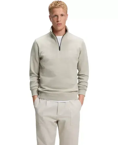 Men's Cotton-Terry Regular-Fit Sweatshirt - Open Beige - 1