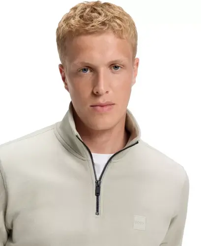 Men's Cotton-Terry Regular-Fit Sweatshirt - Open Beige - 5