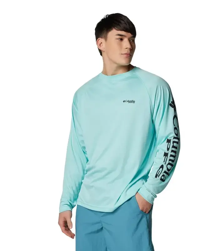 Men's Terminal Tackle Long-Sleeve T-Shirt - Gulf Stream/Black Logo - 3