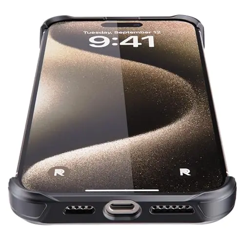 REBEL Case for iPhone 15 Pro Max [Flex Series] Exposed Sides for Comfort, Aramid Fiber, Strong MagSafe Compatible, Shockproof, Metal Lens, Protective Frameless Design, 6.7 Inch Phone 2023 (Flex) - 3
