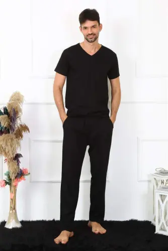 Akbeniz Erkek Pamuk Siyah Tek Alt Pijama 27495 - 1