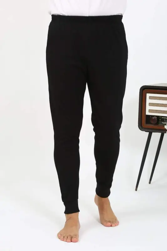 Akbeniz Erkek Pamuk Tek Alt Pijama Siyah 27551 - 2