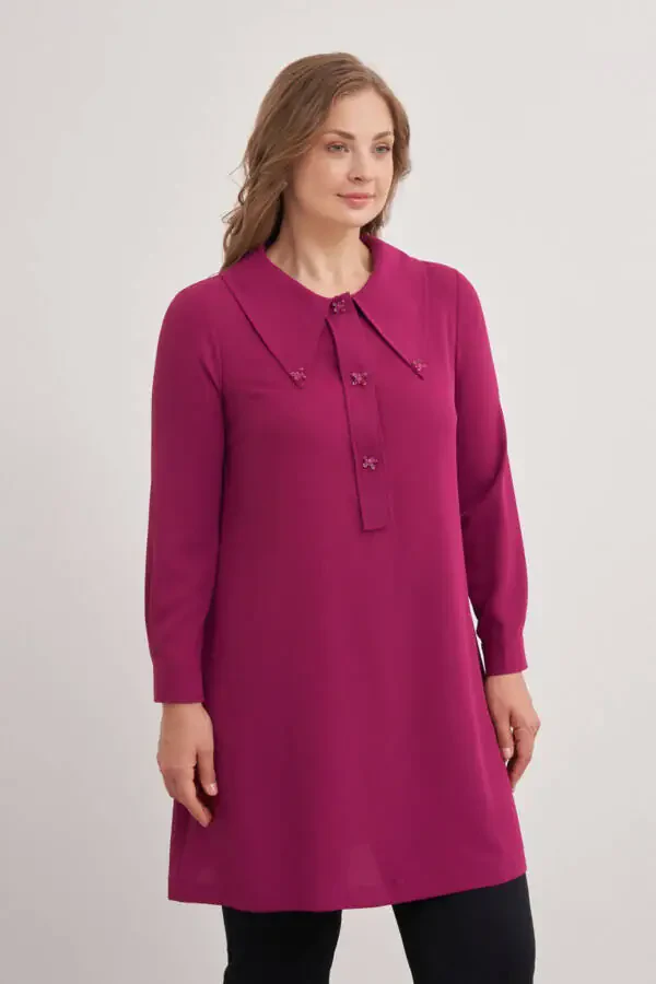 15748112 Big Collar Detailed Tunic - 1
