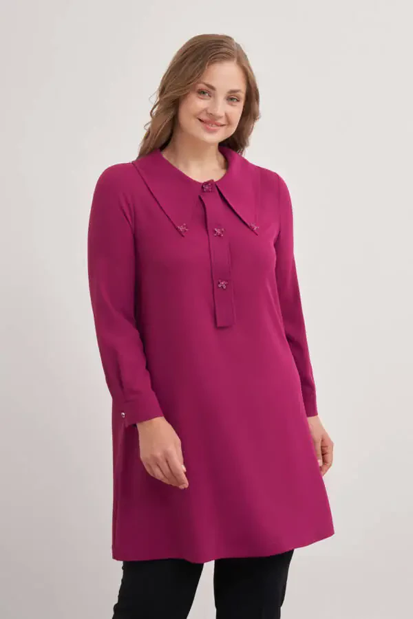 15748112 Big Collar Detailed Tunic - 3