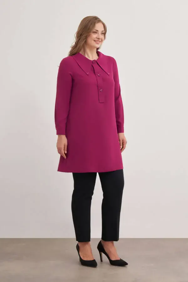 15748112 Big Collar Detailed Tunic - 5