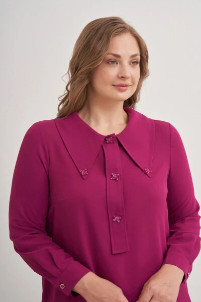 15748112 Katta Yaka Tafsilotli Tunika - 4