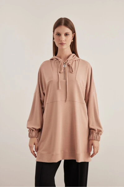 15767112 Ruched Sleeve Sweatshirt - AKER