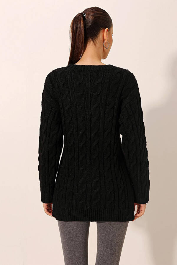 15849 Thick Knit Wool Sweater - Black - 21