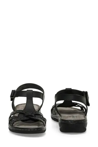 158589.Z4FX Siyah Kadın Comfort Sandalet-Siyah - 5
