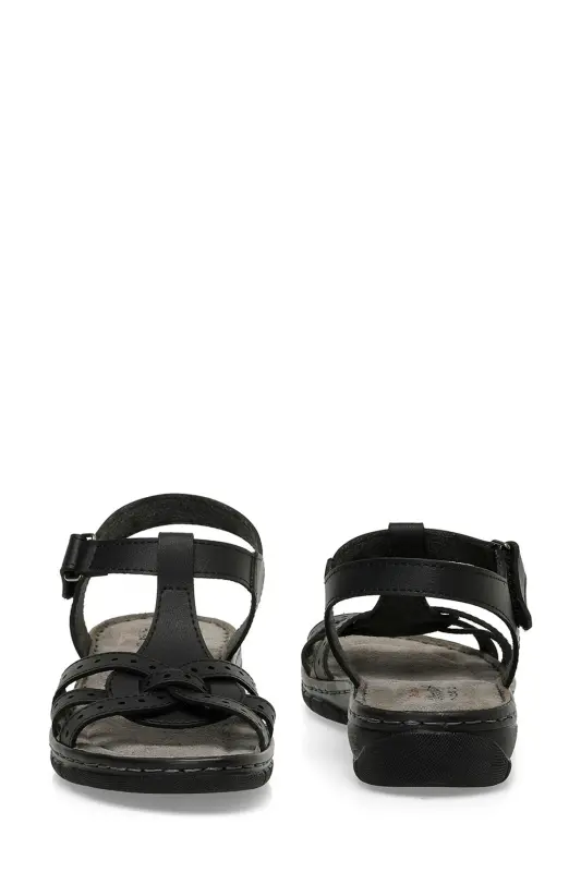 158589.Z4FX Siyah Kadın Comfort Sandalet-Siyah - 5