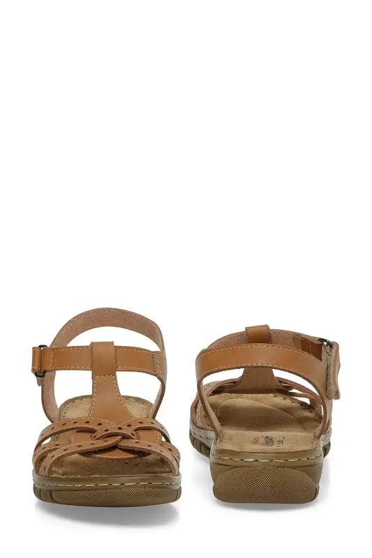 158589.Z4FX Taba Kadın Comfort Sandalet-Taba - 5