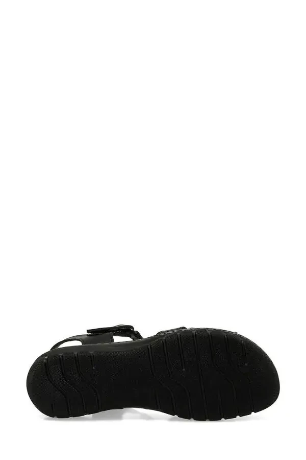 158589.Z5FX Qora Ayollar Tekis Sandal - 6
