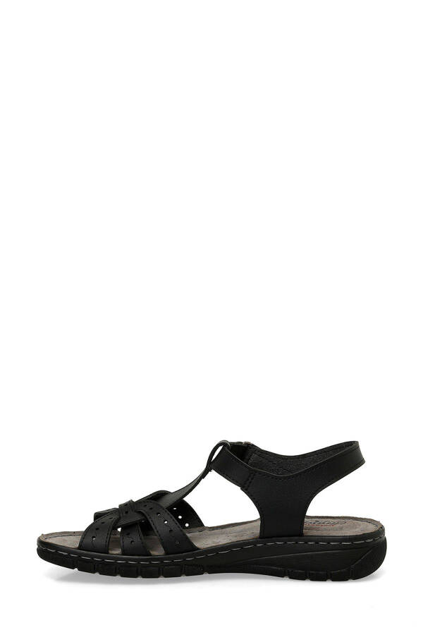 158589.Z5FX Qora Ayollar Tekis Sandal - 3