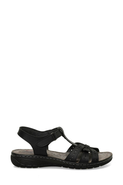 158589.Z5FX Qora Ayollar Tekis Sandal - POLARIS