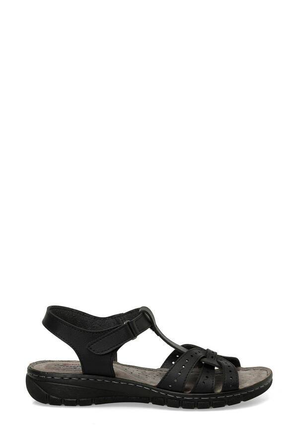 158589.Z5FX Qora Ayollar Tekis Sandal - 1