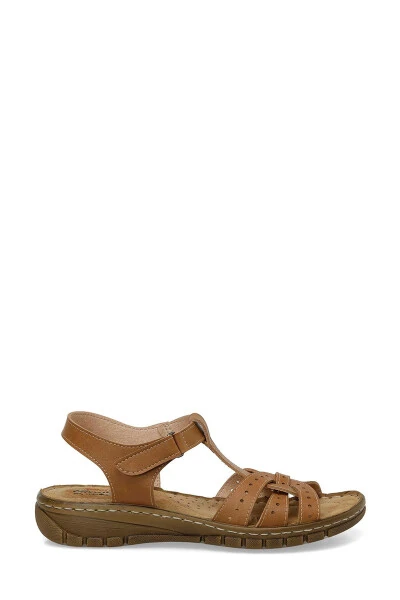 158589.Z5FX Taba Ayollar Yassi Sandal-TABA - Modazone
