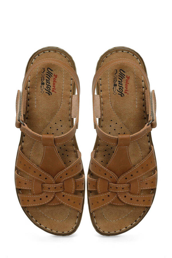 158589.Z5FX Tobacco Women's Flat Sandal-TOBACCO - 4