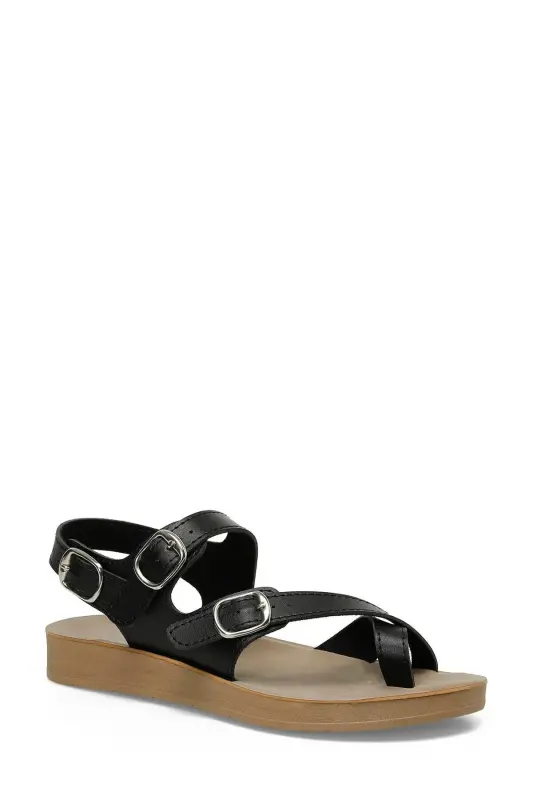 158657.z5fx Black Women's Comfort Sandals - 2