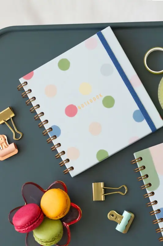 15x15 cm. Square 2-Set Spiral Notebook Lined Undated Dotted-Multicolor - 4