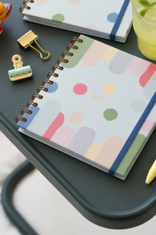 15x15 cm. Square 2-Set Spiral Notebook Lined Undated Dotted-Multicolor - 5