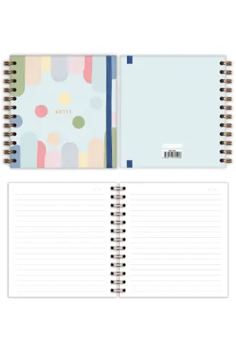 15x15 cm. Square 2-Set Spiral Notebook Lined Undated Dotted-Multicolor - 7