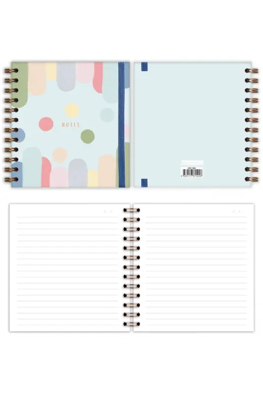 15x15 cm. Square 2-Set Spiral Notebook Lined Undated Dotted-Multicolor - 7