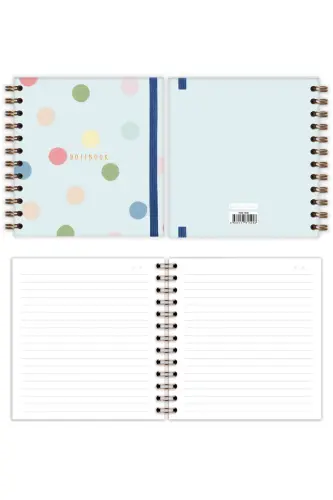 15x15 cm. Square 2-Set Spiral Notebook Lined Undated Dotted-Multicolor - 8