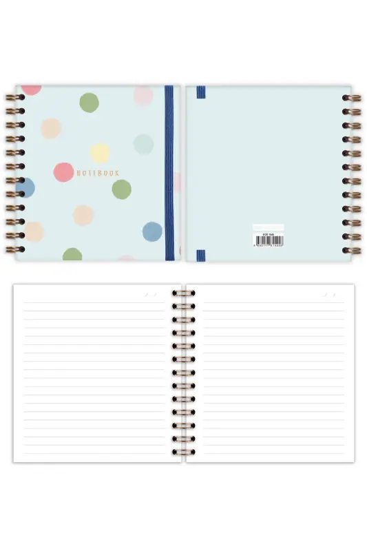 15x15 cm. Square 2-Set Spiral Notebook Lined Undated Dotted-Multicolor - 8