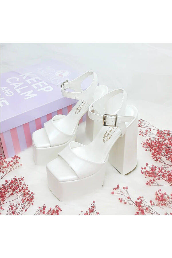 16 Cm Platform High Heel Low Inclined Sandal Model Comfortable Bridal Shoes Aslı Acar - 1