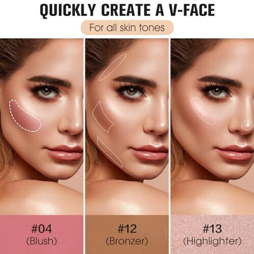 16 Colors Contour Palette Make up - Blush Highlighters Bronzer Powder All in one Makeup Palettes Contour Kit - Face Cosmetics Gifts for Women Beauty for Festivals - 3