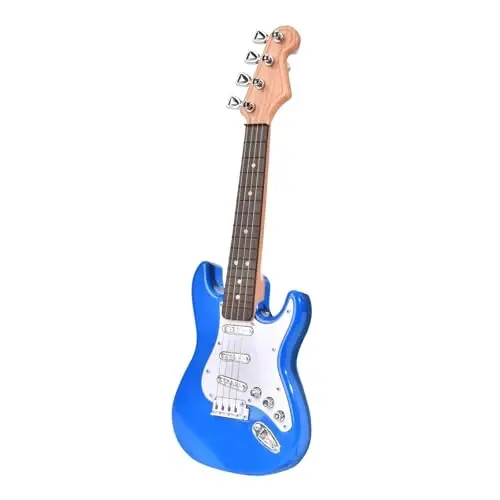 16 dyuymli bolalar va yangi boshlanuvchilar uchun mini gitara o'yinchoq, bolalar va o'g'il-qizlar uchun elektr gitara, tasma bilan asbob o'yinchoqlar - 16INCH (1)