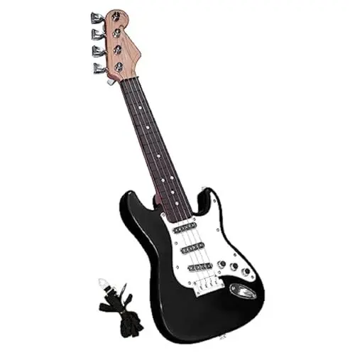 16 dyuymli bolalar va yangi boshlanuvchilar uchun mini gitara o'yinchoq, Toddlerlar, o'g'il bolalar va qizlar uchun tasma bilan elektr gitara asboblari - MODAZONE