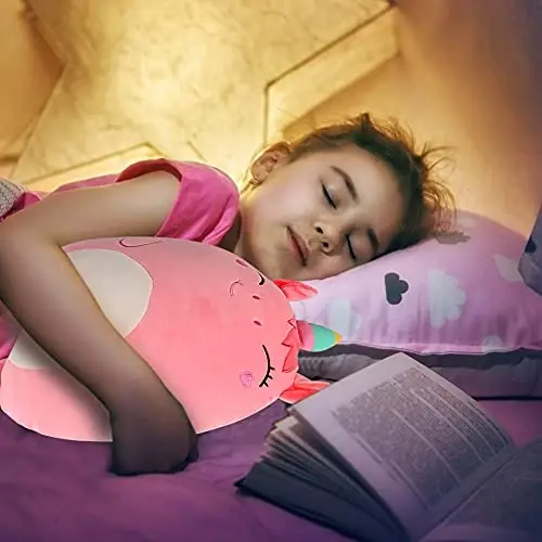 16 dyuymli Unicorn Plush yostig'i, Qizlar uchun Unicorn yostiqlari, Yoqimli o'yinchoq yostig'i, Yumshoq o'yinchoq, Multfilm quchoqlash yostiqlari, Uxlash yostig'i, Qizlar uchun yumshoq sovg'alar - 4