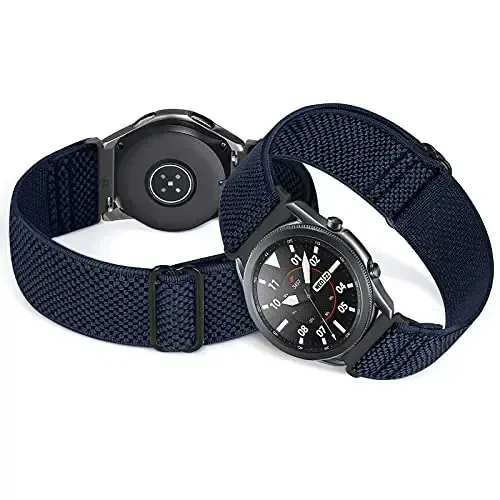 Relting Compatible with 16mm 18mm 19mm 20mm 22mm 24mm Watch Bands Quick Release Replacement Wristband,Adjustable Stretchy Nylon Solo Loop Straps Fabric Braided Sport Elastic Bands for Men Women - 4