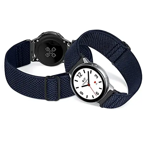 Relting Compatible with 16mm 18mm 19mm 20mm 22mm 24mm Watch Bands Quick Release Replacement Wristband,Adjustable Stretchy Nylon Solo Loop Straps Fabric Braided Sport Elastic Bands for Men Women - 5