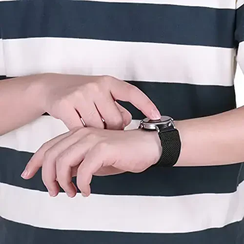 Relting Compatible with 16mm 18mm 19mm 20mm 22mm 24mm Watch Bands Quick Release Replacement Wristband,Adjustable Stretchy Nylon Solo Loop Straps Fabric Braided Sport Elastic Bands for Men Women - 5