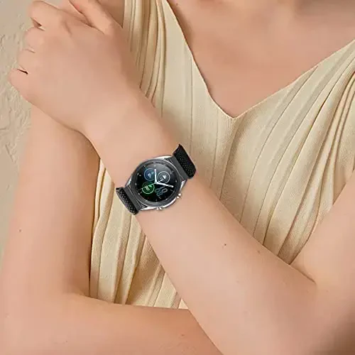 16 mm, 18 mm, 19 mm, 20 mm, 22 mm, 24 mm soat tasmalari uchun mos keladigan relting, tez chiqariladigan almashtiriladigan bilaguzuk, sozlanishi cho'ziluvchan neylon yakkalik halqa tasmalar mato o'ralgan sport elastik tasmalar erkaklar ayollar uchun - 6