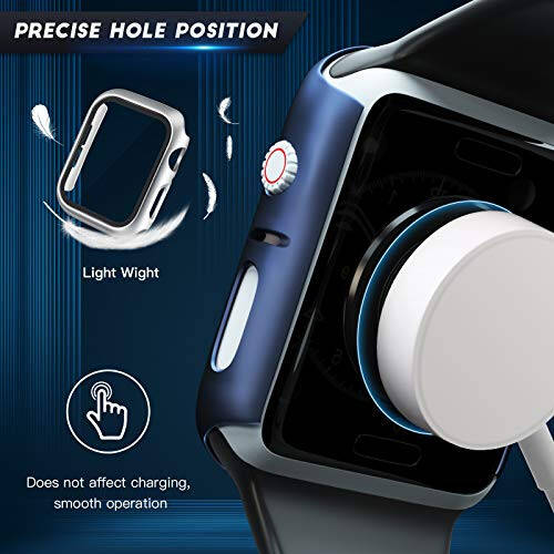 16 Parça Saat Kılıfı Ekran Koruyucu Akıllı Saat Kapağı Iwatch Koruyucu Kılıf Mat PC Sert Kılıf Akıllı Iwatch Serisi (44 mm) ile Uyumludur - 3