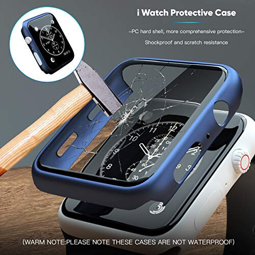 16 Pieces Watch Case Screen Protector Smart Watch Cover Iwatch Protective Case Matte PC Hard Cover Compatible with Smart Iwatch Series (44 mm) - 2