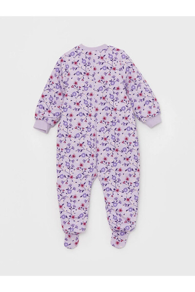1.6 Tog Fleece Floral Printed Baby Girl Sleepsuit (0-12 Months with Feet, 12 Months+ Without Feet) - 5